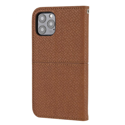Woven Texture Stitching Magnetic Horizontal Flip PU Leather Case with Holder & Card Slots & Wallet & Lanyard, For iPhone 13 Pro, For iPhone 13 Pro Max, For iPhone SE 2022 / SE 2020 / 8 / 7, For iPhone XR