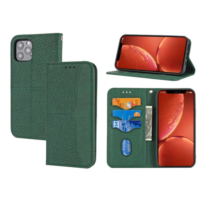 Woven Texture Stitching Magnetic Horizontal Flip PU Leather Case with Holder & Card Slots & Wallet & Lanyard, For iPhone 13 Pro, For iPhone 13 Pro Max, For iPhone SE 2022 / SE 2020 / 8 / 7, For iPhone XR