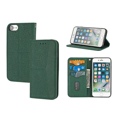 Woven Texture Stitching Magnetic Horizontal Flip PU Leather Case with Holder & Card Slots & Wallet & Lanyard, For iPhone 13 Pro, For iPhone 13 Pro Max, For iPhone SE 2022 / SE 2020 / 8 / 7, For iPhone XR