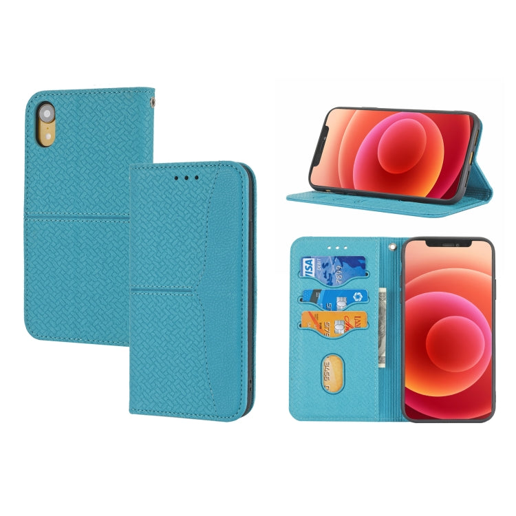 Woven Texture Stitching Magnetic Horizontal Flip PU Leather Case with Holder & Card Slots & Wallet & Lanyard, For iPhone 13 Pro, For iPhone 13 Pro Max, For iPhone SE 2022 / SE 2020 / 8 / 7, For iPhone XR
