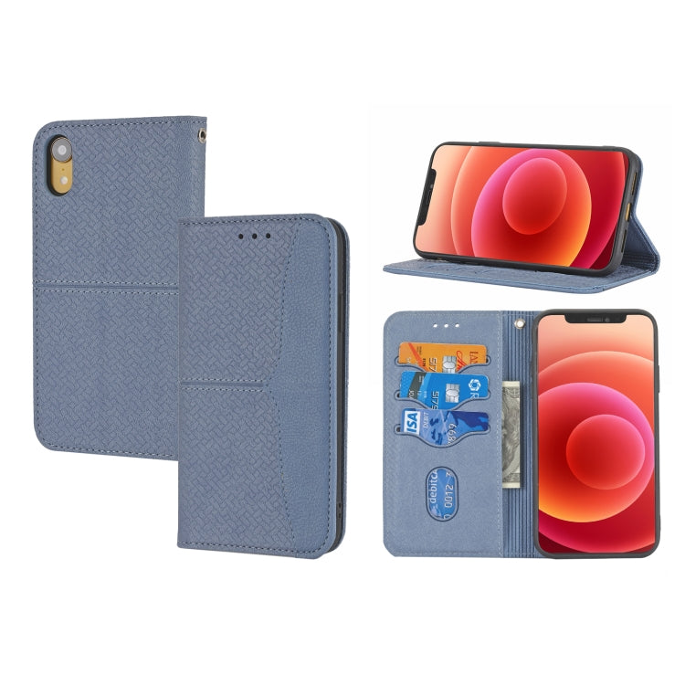 Woven Texture Stitching Magnetic Horizontal Flip PU Leather Case with Holder & Card Slots & Wallet & Lanyard, For iPhone 13 Pro, For iPhone 13 Pro Max, For iPhone SE 2022 / SE 2020 / 8 / 7, For iPhone XR