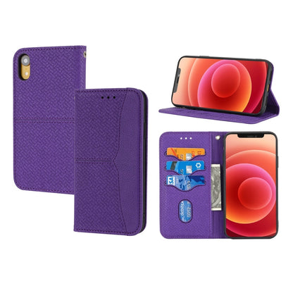 Woven Texture Stitching Magnetic Horizontal Flip PU Leather Case with Holder & Card Slots & Wallet & Lanyard, For iPhone 13 Pro, For iPhone 13 Pro Max, For iPhone SE 2022 / SE 2020 / 8 / 7, For iPhone XR