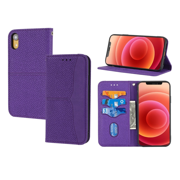 Woven Texture Stitching Magnetic Horizontal Flip PU Leather Case with Holder & Card Slots & Wallet & Lanyard, For iPhone X / XS, For iPhone XS Max