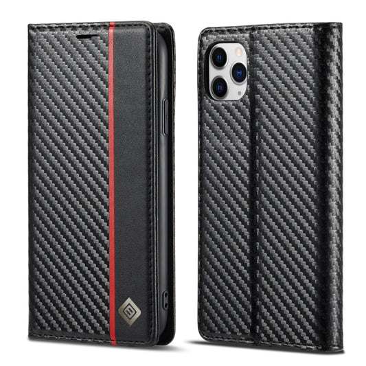LC.IMEEKE Carbon Fiber PU + TPU Horizontal Flip Leather Case with Holder & Card Slot & Wallet, For iPhone 11, For iPhone 11 Pro, For iPhone 11 Pro Max, For iPhone 12 mini, For iPhone 12 / 12 Pro, For iPhone 12 Pro Max, For iPhone X / XS, For iPhone XR