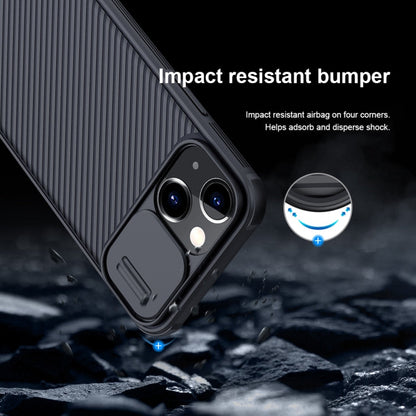 NILLKIN Black Mirror Pro Series Camshield Full Coverage Dust-proof Scratch Resistant Phone Case, For iPhone 13, For iPhone 13 Pro