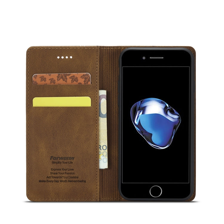 Forwenw F2 Series Magnetic Horizontal Flip Leather Case with Holder & Card Slots & Wallet, For iPhone 8 Plus / 7 Plus, For iPhone 11 Pro, For iPhone 11 Pro Max, For iPhone 12 mini, For iPhone 12 / 12 Pro, For iPhone 12 Pro Max