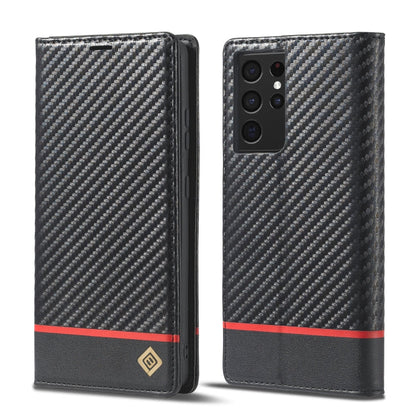 LC.IMEEKE Carbon Fiber PU + TPU Horizontal Flip Leather Case with Holder & Card Slot & Wallet, For Samsung Galaxy S10, For Samsung Galaxy S10+, For Samsung Galaxy S20, For Samsung Galaxy S20+, For Samsung Galaxy S20 FE, For Samsung Galaxy S21 5G       ...