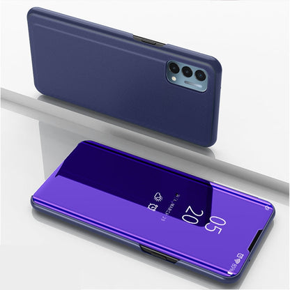 Plated Mirror Horizontal Flip Leather Case with Holder, For iPhone 13, For iPhone 13 Pro, For iPhone 13 Pro Max, For OnePlus Nord 2 5G, For OnePlus N200 5G
