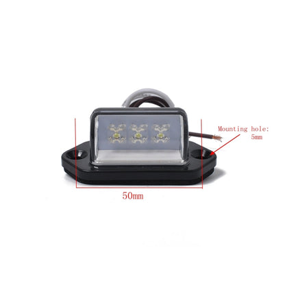 A5662  Truck Trailer Lorry 12V 3LEDs Number Licence Plate Light Rear Tail Lamp, A5662