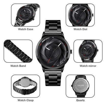 SKMEI 9210 Ladies Business Watch Simple 3D Dial Quartz Watch, For Ladies
