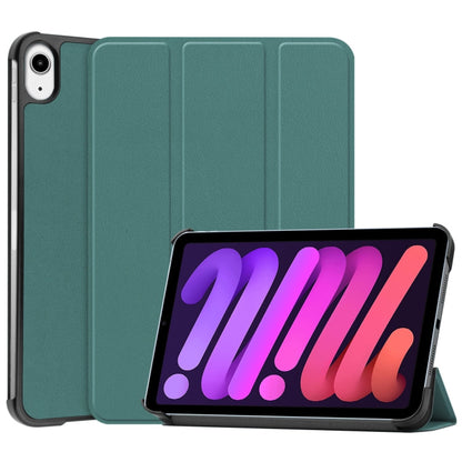 Custer Texture 3-Fold Holder Smart Leather Tablet Case, For iPad mini 6 / mini 2024, For iPad mini 6