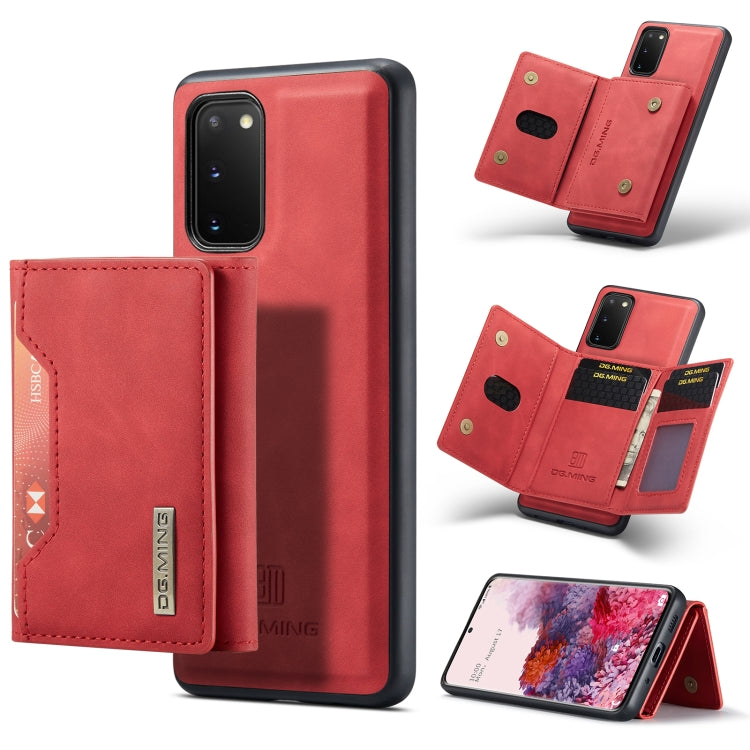 DG.MING M2 Series 3-Fold Multi Card Bag Back Cover Shockproof Case with Wallet & Holder Function, For Samsung Galaxy S20