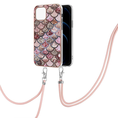 Electroplating Pattern IMD TPU Shockproof Case with Neck Lanyard, For iPhone 13 mini, For iPhone 13, For iPhone 13 Pro, For iPhone 13 Pro Max