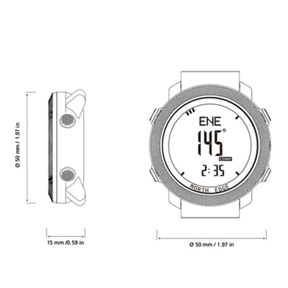 NORTH EDGE Multi-function Waterproof Outdoor Sports Electronic Smart Watch, Support Humidity Measurement / Weather Forecast / Speed Measurement, Silicone Strap