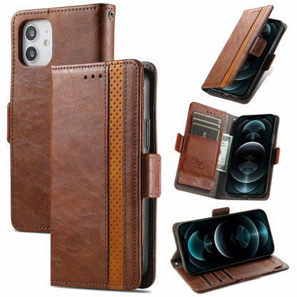 CaseNeo Business Splicing Dual Magnetic Buckle Horizontal Flip PU Leather Case with Holder & Card Slots & Wallet, For iPhone 6, For iPhone 7 / 8 / SE(2020), For iPhone 13, For iPhone 13 Pro Max