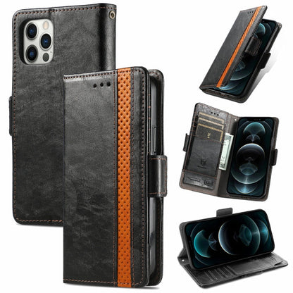 CaseNeo Business Splicing Dual Magnetic Buckle Horizontal Flip PU Leather Case with Holder & Card Slots & Wallet, For iPhone 6, For iPhone 7 / 8 / SE(2020), For iPhone 13, For iPhone 13 Pro Max