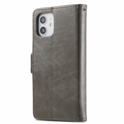 CaseNeo Business Splicing Dual Magnetic Buckle Horizontal Flip PU Leather Case with Holder & Card Slots & Wallet, For iPhone 13 Mini