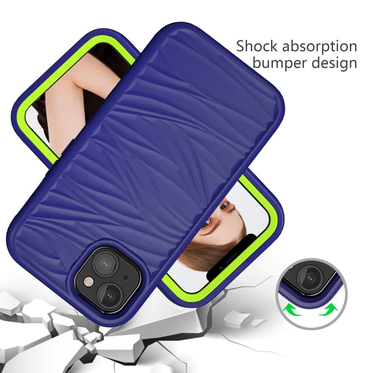 Wave Pattern 3 in 1 Silicone + PC Shockproof Protective Case, For iPhone 13 mini, For iPhone 13, For iPhone 13 Pro
