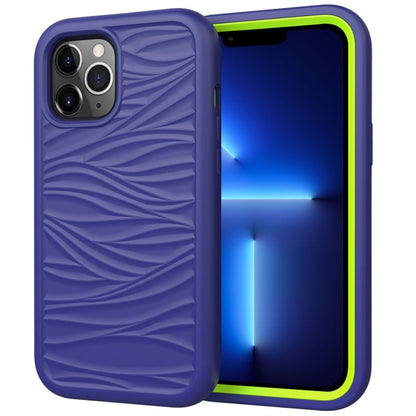 Wave Pattern 3 in 1 Silicone + PC Shockproof Protective Case, For iPhone 13 mini, For iPhone 13, For iPhone 13 Pro