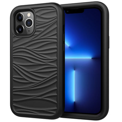 Wave Pattern 3 in 1 Silicone + PC Shockproof Protective Case, For iPhone 13 mini, For iPhone 13, For iPhone 13 Pro
