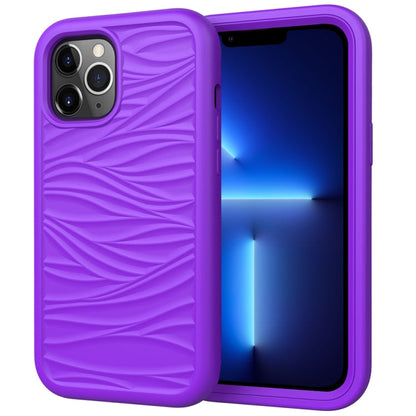 Wave Pattern 3 in 1 Silicone + PC Shockproof Protective Case, For iPhone 13 mini, For iPhone 13, For iPhone 13 Pro