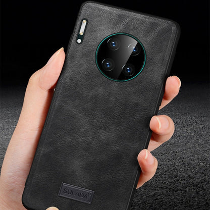 SULADA Shockproof TPU + Handmade Leather Protective Case, For Huawi Mate 30, For Huawi Mate 30 Pro, For Galaxy Note 10+