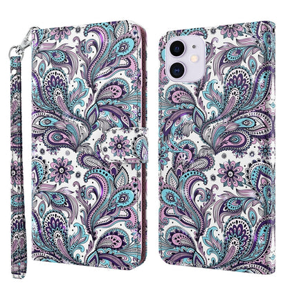 3D Painting Pattern Horizontal Flip TPU + PU Leather Case with Holder & Card Slots & Wallet, For iPhone 13 mini, For iPhone 13