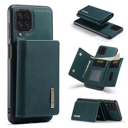 DG.MING M1 Series 3-Fold Multi Card Wallet + Magnetic Back Cover Shockproof Case with Holder Function, For Samsung Galaxy A22 4G
