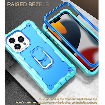PC + Rubber 3-layers Shockproof Protective Case with Rotating Holder, For iPhone 13 Pro, For iPhone 13 Pro Max