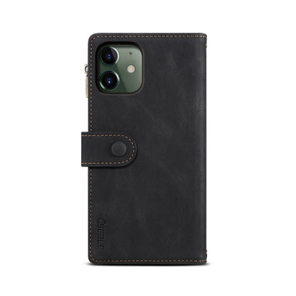 Retro Frosted Horizontal Flip Leather Case with Holder & Card Slot & Wallet & Zipper Pocket & Lanyard, For iPhone 12, For iPhone 12 mini, For iPhone 11 Pro Max, For iPhone 11 Pro, For iPhone X & XS, For iPhone XR