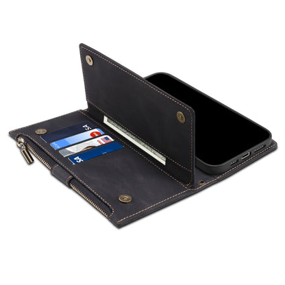 Retro Frosted Horizontal Flip Leather Case with Holder & Card Slot & Wallet & Zipper Pocket & Lanyard, For iPhone 12, For iPhone 12 mini, For iPhone 11 Pro Max, For iPhone 11 Pro, For iPhone X & XS, For iPhone XR