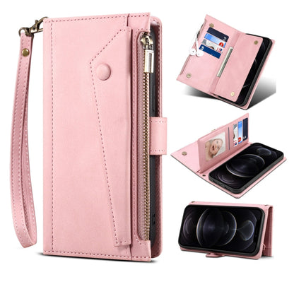 Retro Frosted Horizontal Flip Leather Case with Holder & Card Slot & Wallet & Zipper Pocket & Lanyard, For iPhone 12, For iPhone 12 mini, For iPhone 11 Pro Max, For iPhone 11 Pro, For iPhone X & XS, For iPhone XR
