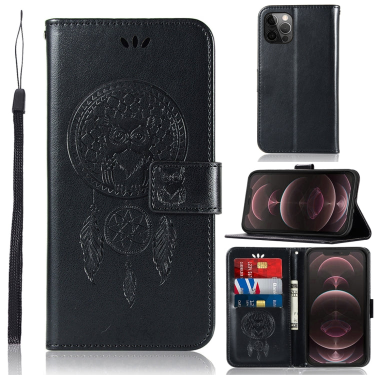 Wind Chime Owl Embossing Pattern Horizontal Flip Leather Case with Holder & Card Slots & Wallet, For iPhone 13 Pro Max, For iPhone 13 Pro, For iPhone 13