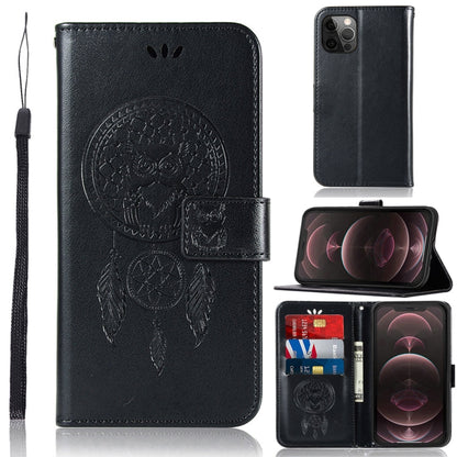 Wind Chime Owl Embossing Pattern Horizontal Flip Leather Case with Holder & Card Slots & Wallet, For iPhone 13 Pro Max, For iPhone 13 Pro, For iPhone 13