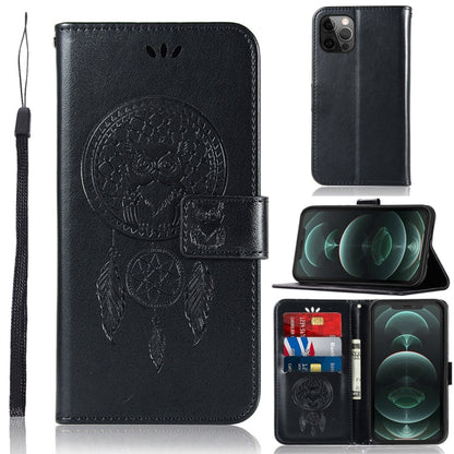 Wind Chime Owl Embossing Pattern Horizontal Flip Leather Case with Holder & Card Slots & Wallet, For iPhone 13 Pro Max, For iPhone 13 Pro, For iPhone 13