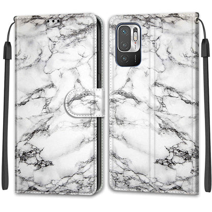 Voltage Coloured Drawing Magnetic Clasp Horizontal Flip PU Leather Case with Holder & Card Slots, For Xiaomi Redmi Note 10 5G