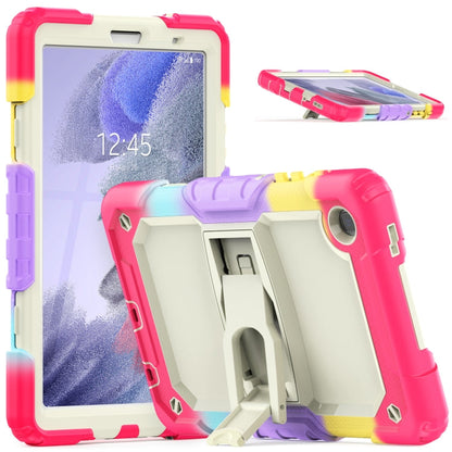 Shockproof Colorful Silica Gel + PC Protective Case with Holder & Shoulder Strap, For iPad 10.2 2021 / 2020 / 2019, For Samsung Galaxy A7 Lite T220 / T225