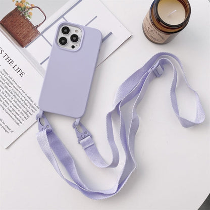 Elastic Silicone Protective Case with Wide Neck Lanyard, For iPhone 12 / 12 Pro, For iPhone 11, For iPhone 11 Pro, For iPhone 13 mini, For iPhone 12 Pro Max