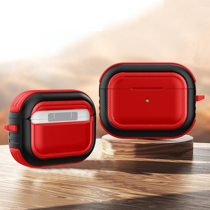 Wireless Earphones Shockproof TPU + PC Protective Case with Carabiner, For AirPods Pro