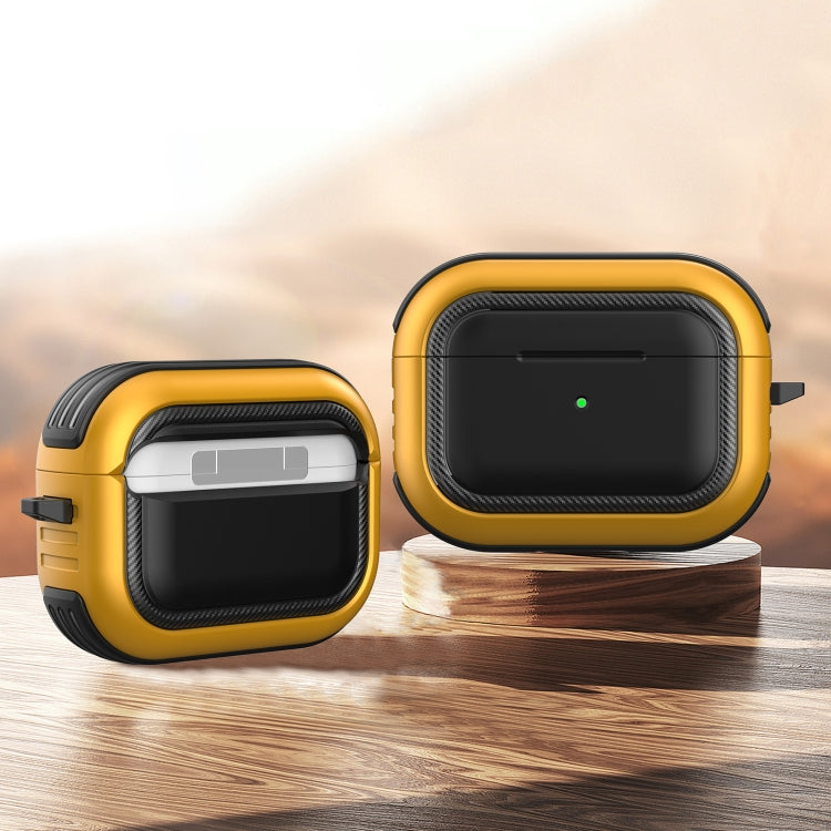 Wireless Earphones Shockproof TPU + PC Protective Case with Carabiner, For AirPods Pro