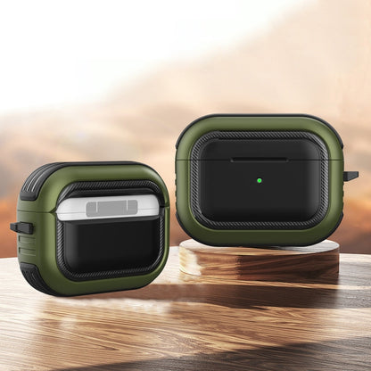 Wireless Earphones Shockproof TPU + PC Protective Case with Carabiner, For AirPods Pro