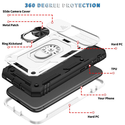 Sliding Camera Cover Design TPU + PC Protective Case with 360 Degree Rotating Holder & Card Slot, For iPhone 12 mini, For iPhone 12 / 12 Pro, For iPhone 12 Pro Max, For iPhone 11