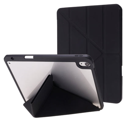 Deformation Transparent Acrylic Horizontal Flip PU Leather Case with Multi-folding Holder & Sleep / Wake-up Function & Pen Slot, For iPad Air 2022 / 2020 10.9, For iPad Pro 11.0 2021 / 2020 / 2018, For iPad 9.7 2017 / 2018 / Pro 9.7                    ...