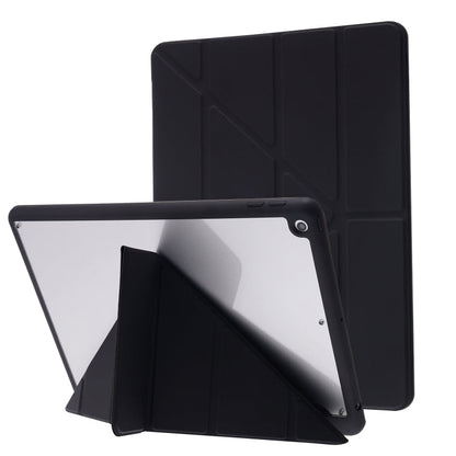 Deformation Transparent Acrylic Horizontal Flip PU Leather Case with Multi-folding Holder & Sleep / Wake-up Function & Pen Slot, For iPad Air 2022 / 2020 10.9, For iPad Pro 11.0 2021 / 2020 / 2018, For iPad 9.7 2017 / 2018 / Pro 9.7                    ...