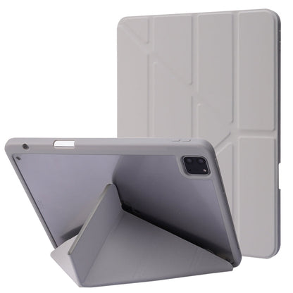 Deformation Transparent Acrylic Horizontal Flip PU Leather Case with Multi-folding Holder & Sleep / Wake-up Function & Pen Slot, For iPad Air 2022 / 2020 10.9, For iPad Pro 11.0 2021 / 2020 / 2018, For iPad 9.7 2017 / 2018 / Pro 9.7                    ...
