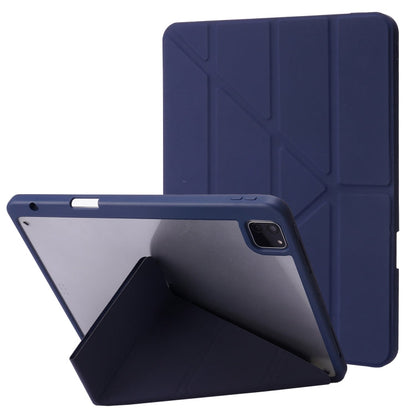 Deformation Transparent Acrylic Horizontal Flip PU Leather Case with Multi-folding Holder & Sleep / Wake-up Function & Pen Slot, For iPad Air 2022 / 2020 10.9, For iPad Pro 11.0 2021 / 2020 / 2018, For iPad 9.7 2017 / 2018 / Pro 9.7                    ...