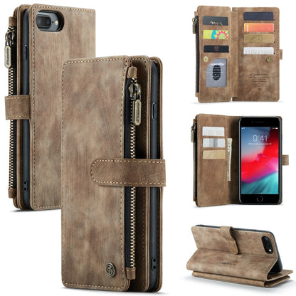 CaseMe-C30 PU + TPU Multifunctional Horizontal Flip Leather Case with Holder & Card Slot & Wallet & Zipper Pocket, For iPhone 8 Plus & 7 Plus & 6 Plus, For iPhone SE 2022 / SE 2020 / 8 / 7 / 6, For iPhone 11, For iPhone 11 Pro, For iPhone 11 Pro Max   ...
