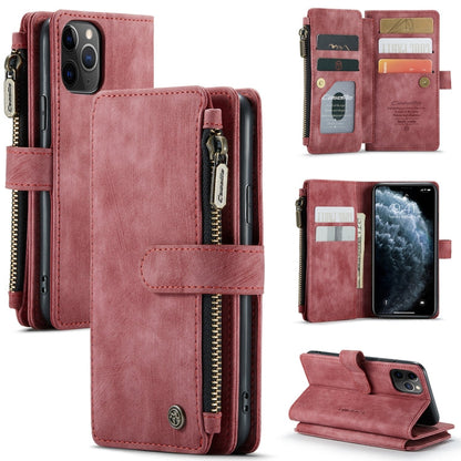 CaseMe-C30 PU + TPU Multifunctional Horizontal Flip Leather Case with Holder & Card Slot & Wallet & Zipper Pocket, For iPhone 8 Plus & 7 Plus & 6 Plus, For iPhone SE 2022 / SE 2020 / 8 / 7 / 6, For iPhone 11, For iPhone 11 Pro, For iPhone 11 Pro Max   ...