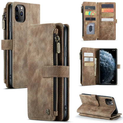 CaseMe-C30 PU + TPU Multifunctional Horizontal Flip Leather Case with Holder & Card Slot & Wallet & Zipper Pocket, For iPhone 8 Plus & 7 Plus & 6 Plus, For iPhone SE 2022 / SE 2020 / 8 / 7 / 6, For iPhone 11, For iPhone 11 Pro, For iPhone 11 Pro Max   ...