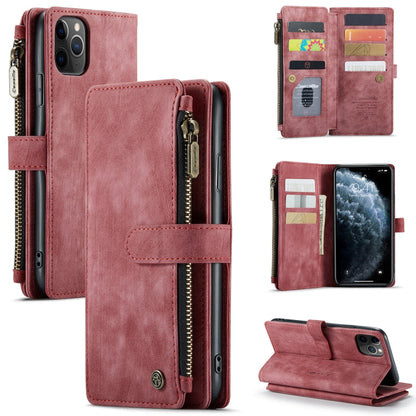 CaseMe-C30 PU + TPU Multifunctional Horizontal Flip Leather Case with Holder & Card Slot & Wallet & Zipper Pocket, For iPhone 8 Plus & 7 Plus & 6 Plus, For iPhone SE 2022 / SE 2020 / 8 / 7 / 6, For iPhone 11, For iPhone 11 Pro, For iPhone 11 Pro Max   ...